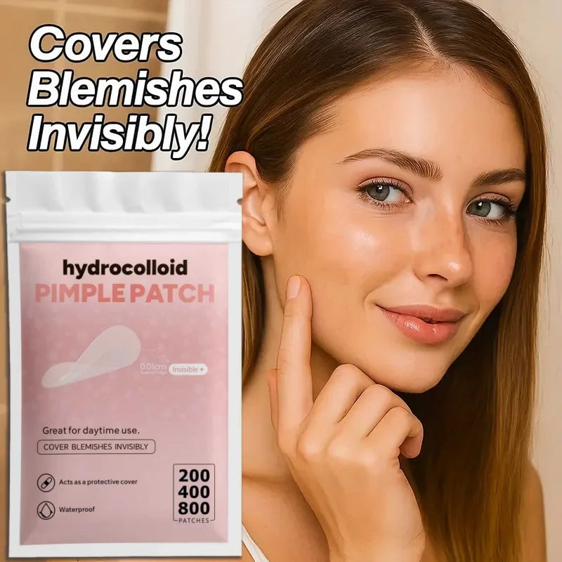 Patches Invisíveis para Acne – Adesivos Hidrocoloides para Espinhas.