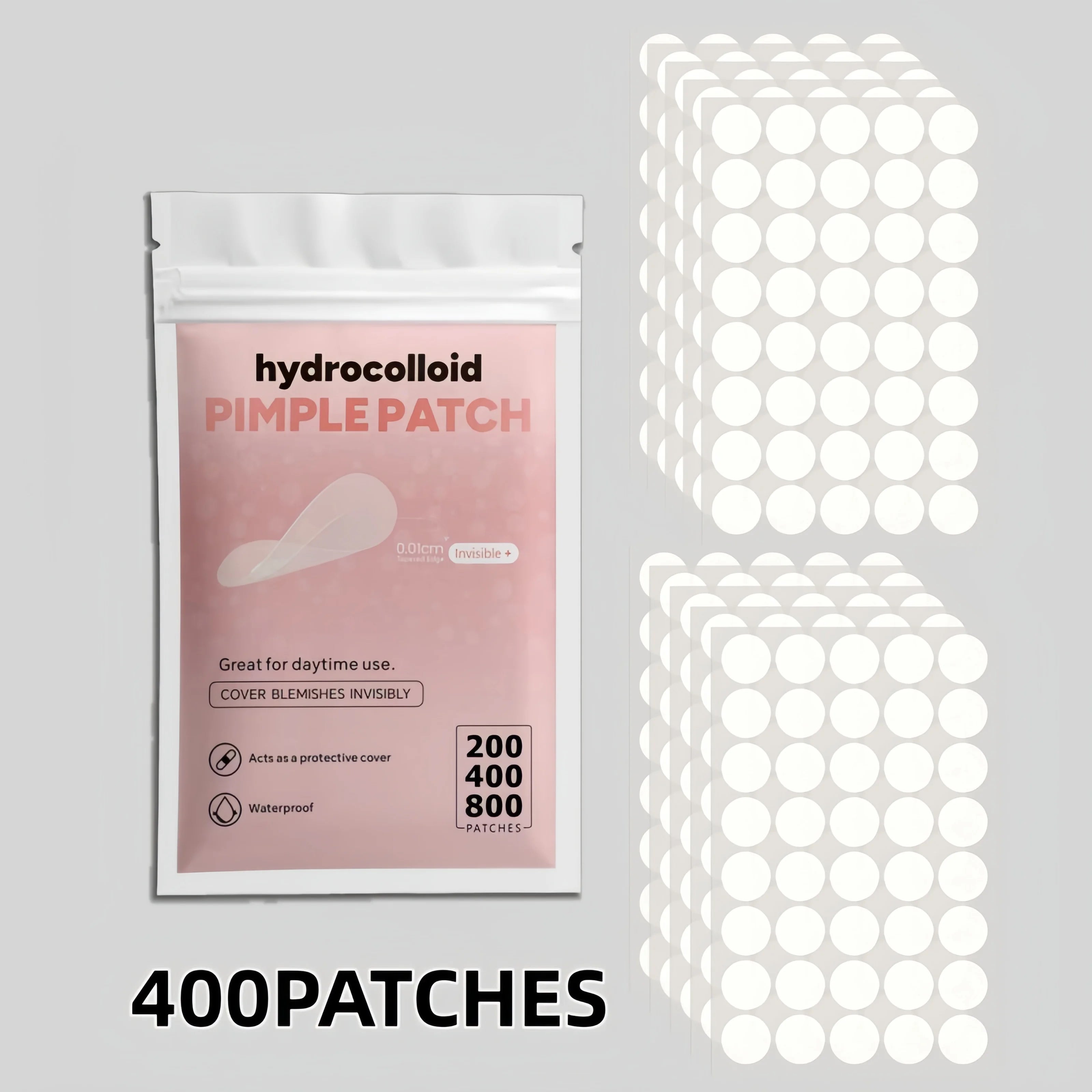 Patches Invisíveis para Acne – Adesivos Hidrocoloides para Espinhas.