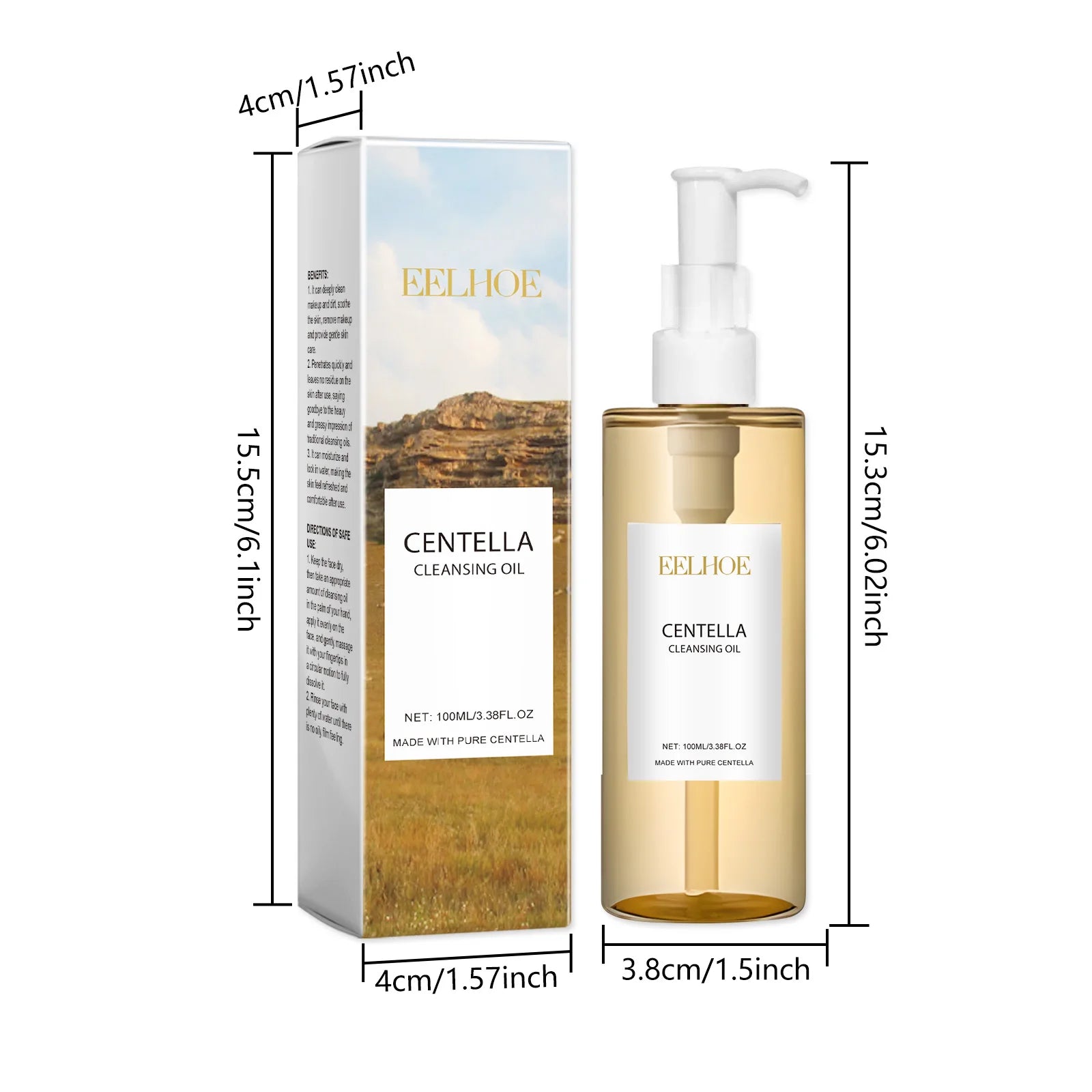 Kit de Skincare Centella – Sérum, Limpador e Óleo Facial.