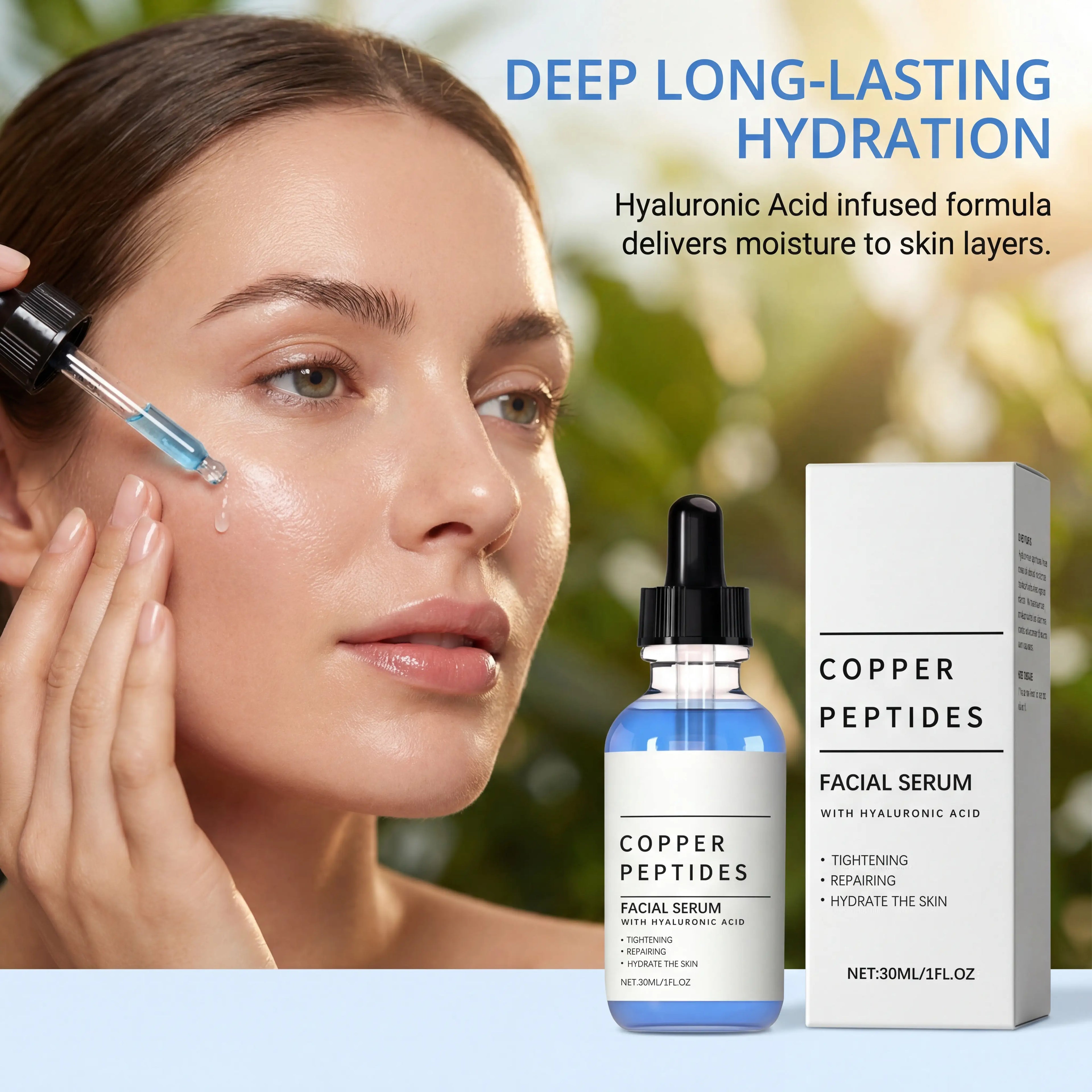 Sérum Facial Hidratante com Ácido Hialurônico