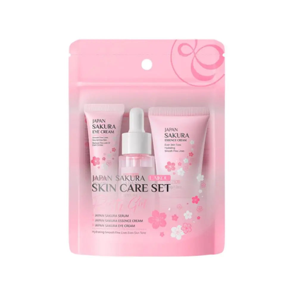 Kit de Skincare Sakura 3/5 Peças – Cuidados Faciais Completo.