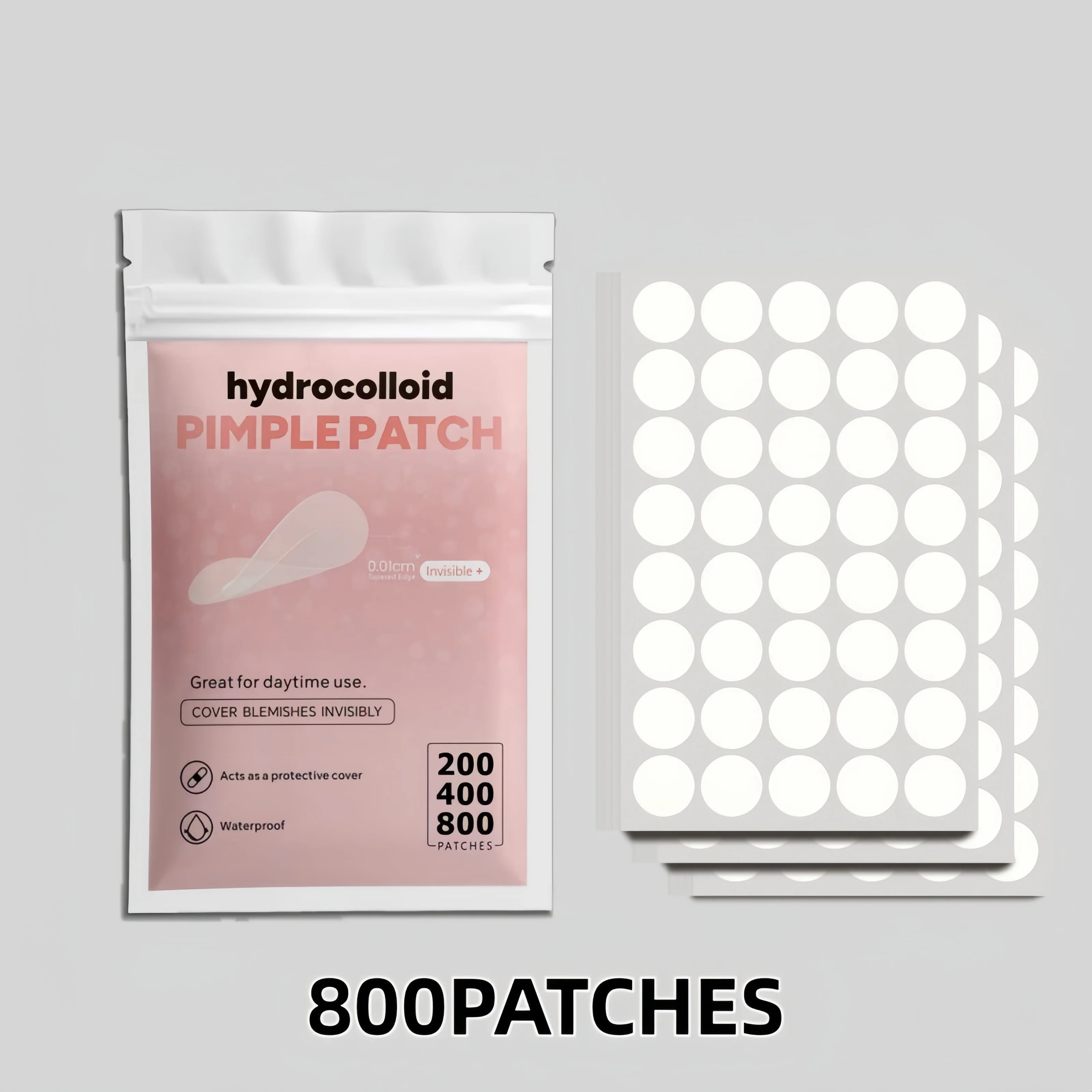 Patches Invisíveis para Acne – Adesivos Hidrocoloides para Espinhas.