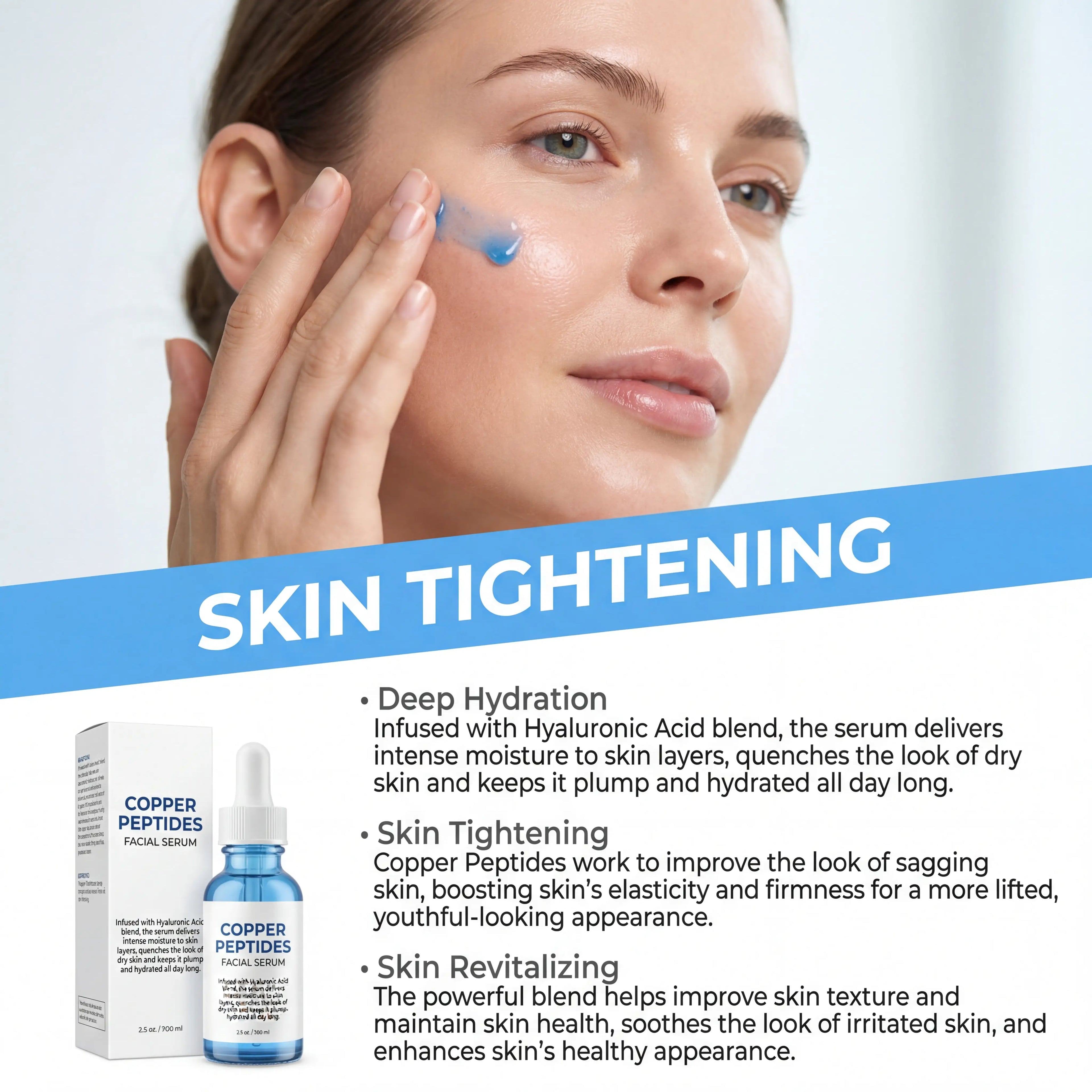 Sérum Facial Hidratante com Ácido Hialurônico