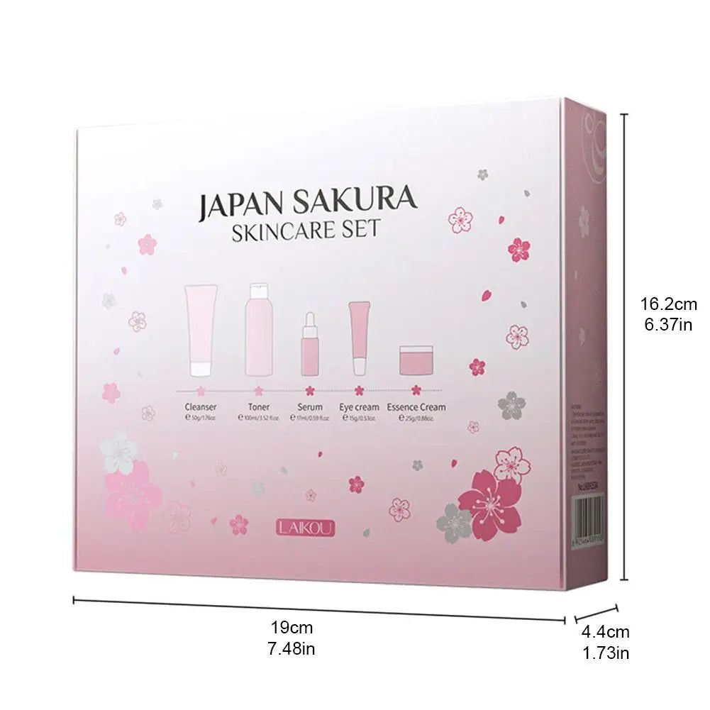 Kit de Skincare Sakura 3/5 Peças – Cuidados Faciais Completo.