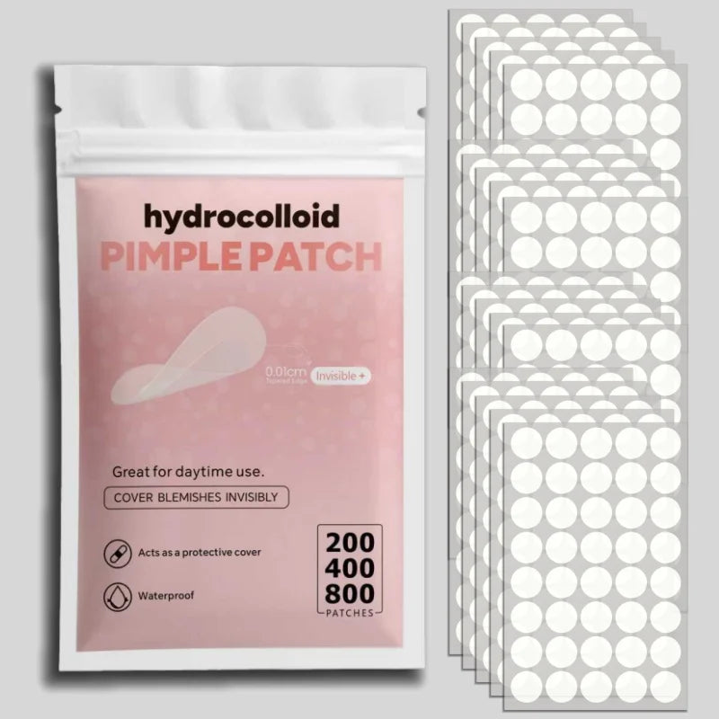 Patches Invisíveis para Acne – Adesivos Hidrocoloides para Espinhas.