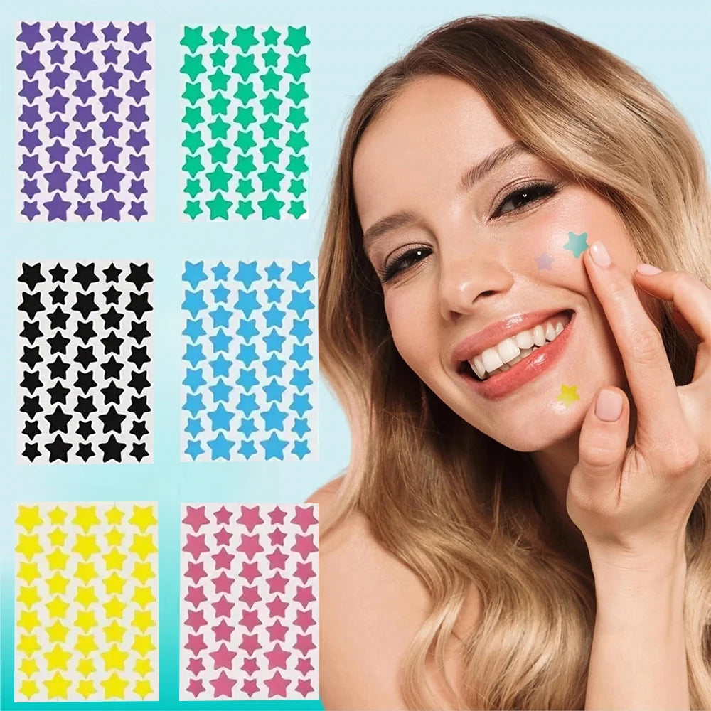 Patches de Estrela para Acne – Adesivos Faciais Ultra Finos.